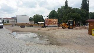 Letní kino Pardubice teréní úpravy, 2017